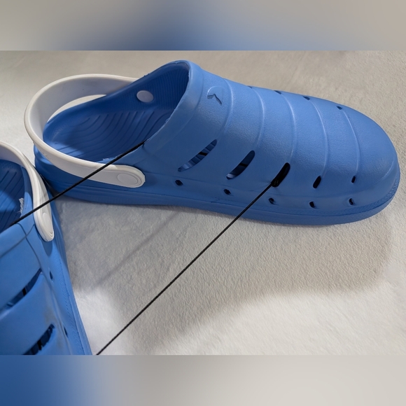 Men clogs size 12, blue color, washable comfortable - Picture 3 of 5